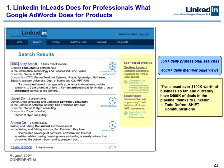Linkedin S Series B Pitch To Greylock Pitch Advice For - 